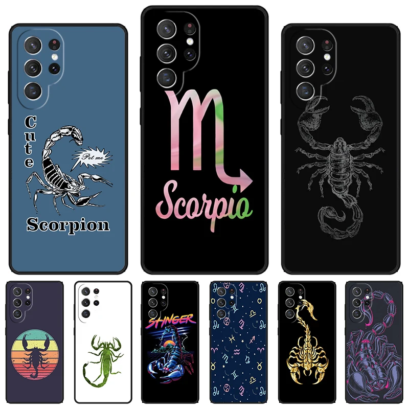 Funda de teléfono Scorpion para Samsung Galaxy S24 S25 S23 S22 Ultra Note 10 20 Plus S20 S21 FE