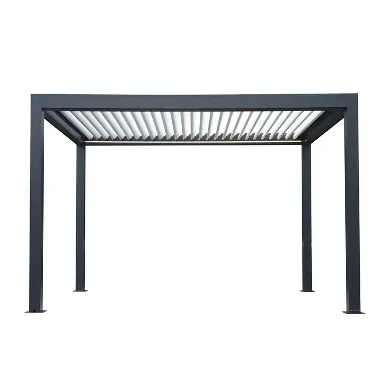 Waterproof Louver Gazebo Outdoor Bioclimatic Awning Louvre System Roof Pergola