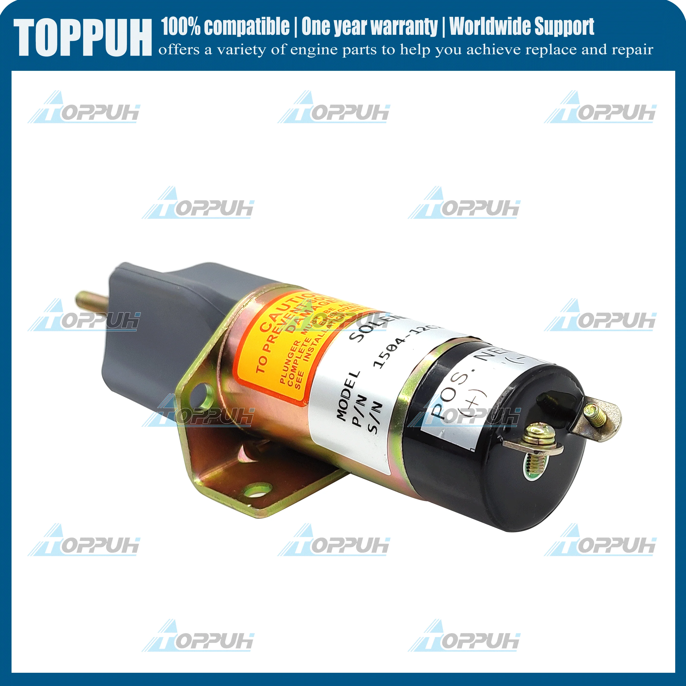 12V Stop Solenoid 1504-12C2U1B1S1 for Synchro Start Kubota DF-750 Choke Solenoid