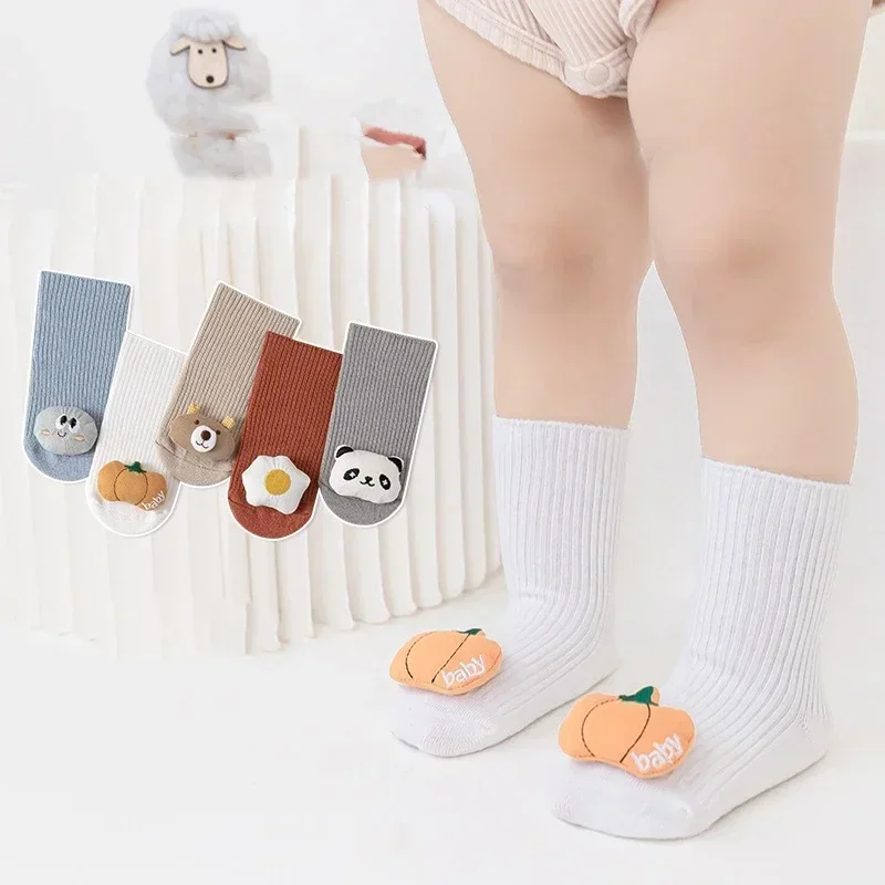 

Spring Autumn Children Baby Girls Boys Cotton Long Socks Home Trampoline Socks Kids Toddler Cute Floor Sport Non-slip Sock Shoes