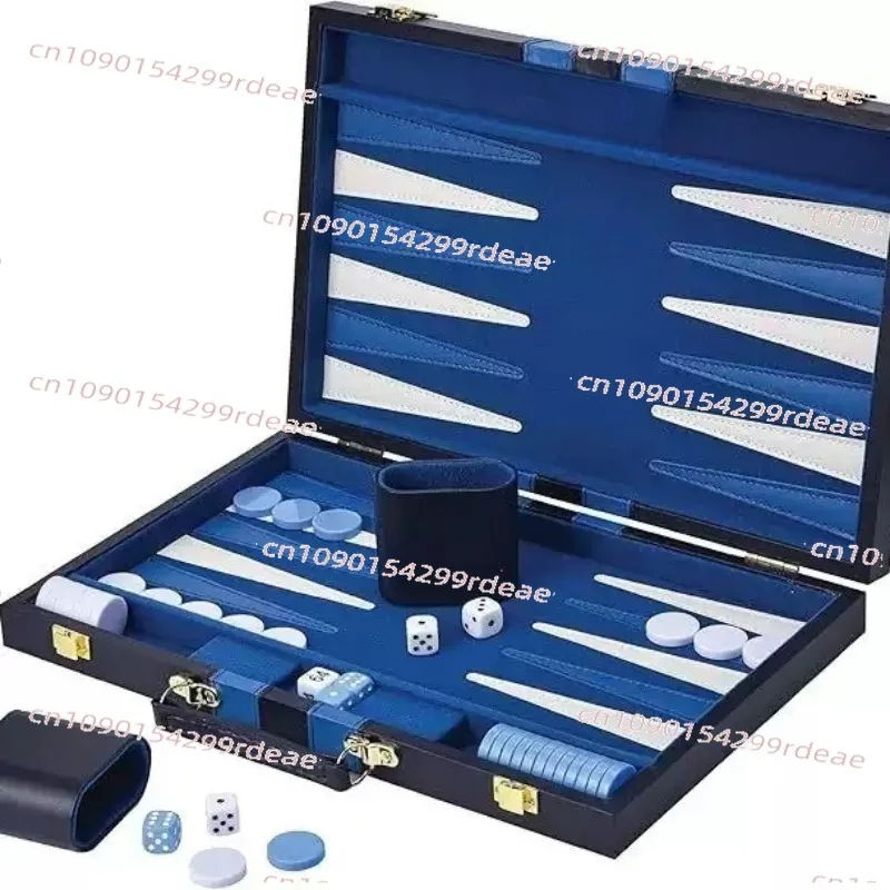 Wholesale High Quality Travel Size Leather Backgammon Board Game Set Made in China