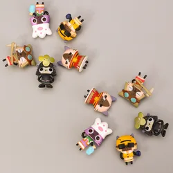4pcs 3cm Hunting Magnetrophy PVC toy Japanese monster hunter airou cat action figure doll
