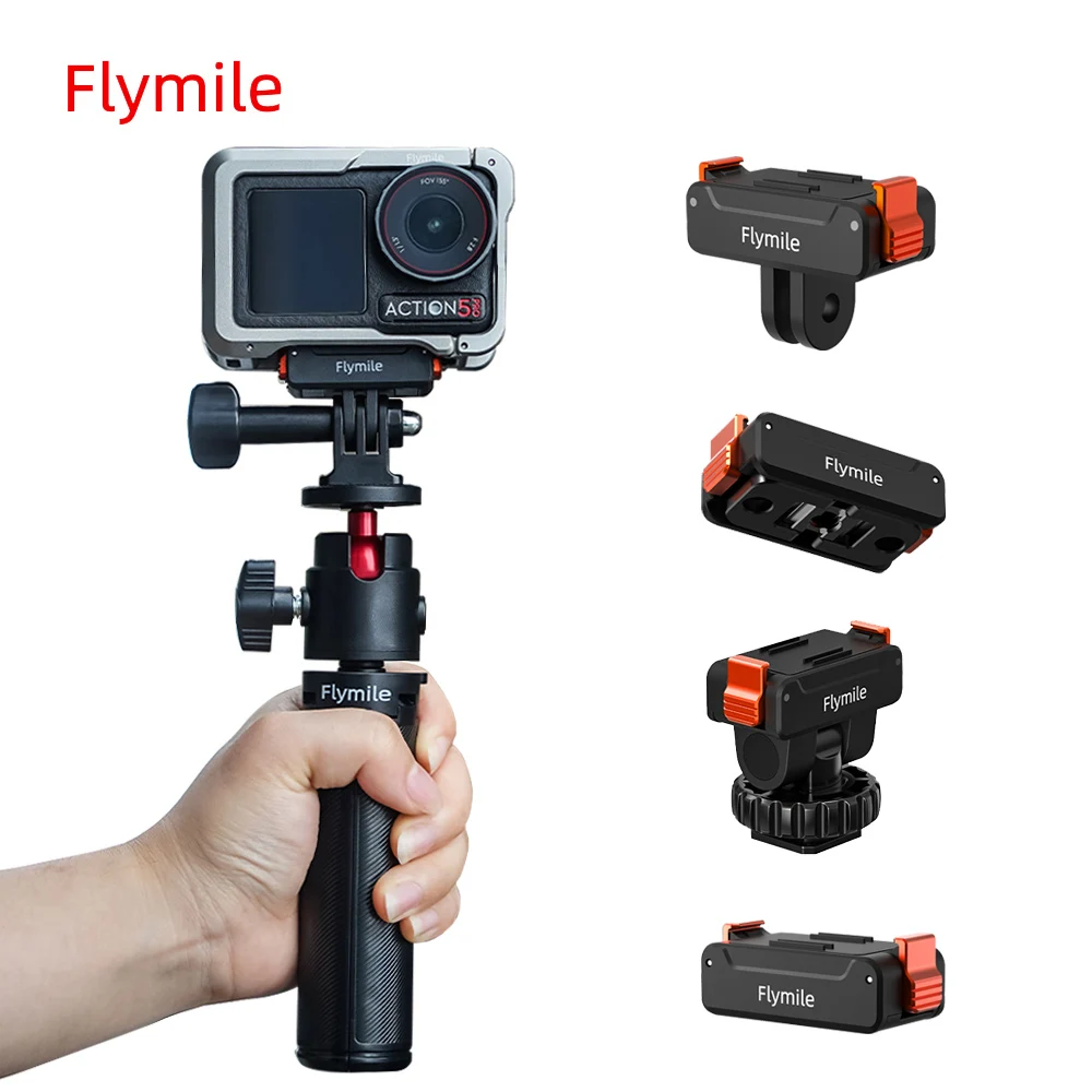 

Flymile Quick Release Mount For DJI Osmo 360/Action 4 5 Pro,Magnetic Quick-Release & Lock-Secured,Action Camea Vlog Accessories