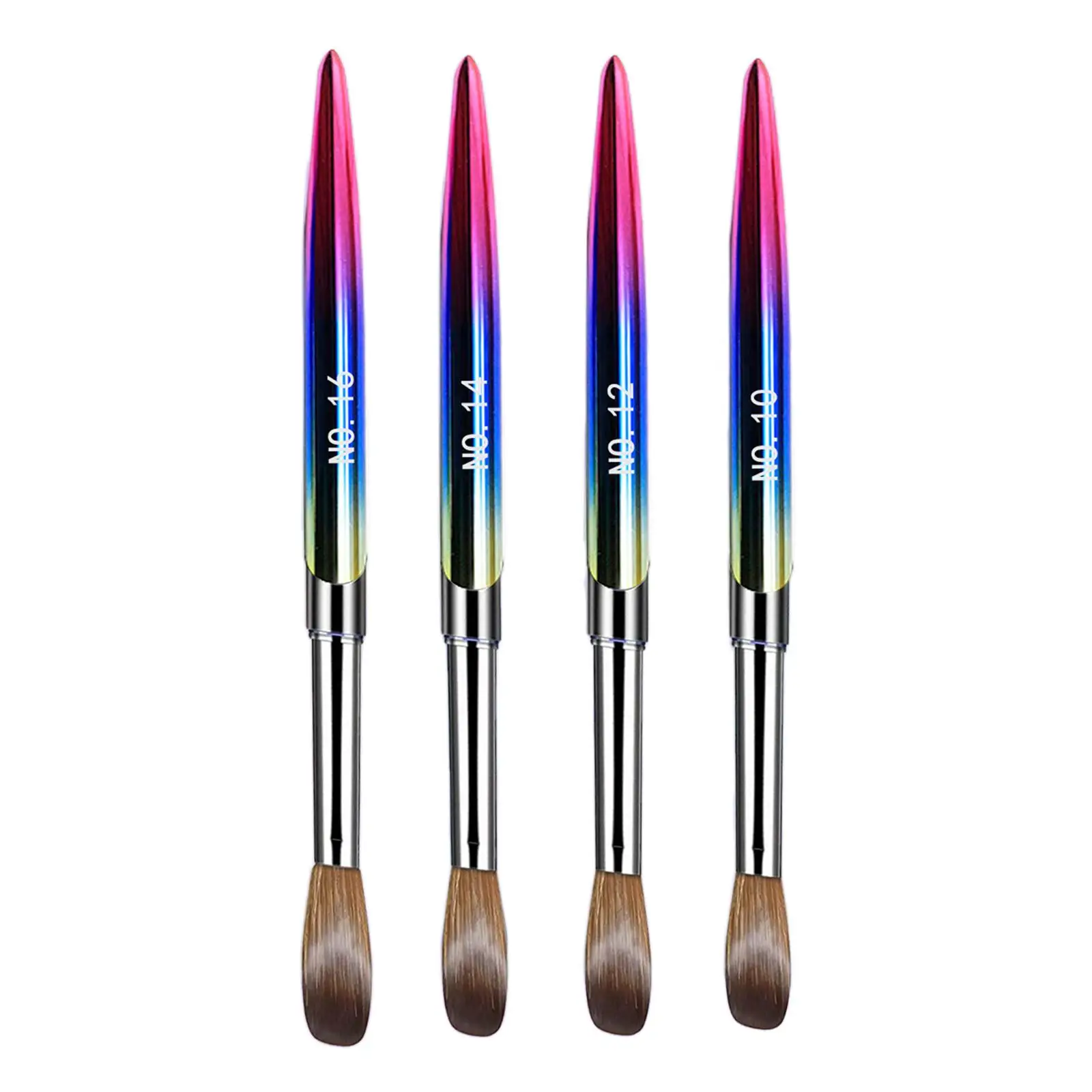 Set of 4 Acrylic Nail Brushes for Nail Art and Acrylic Powder