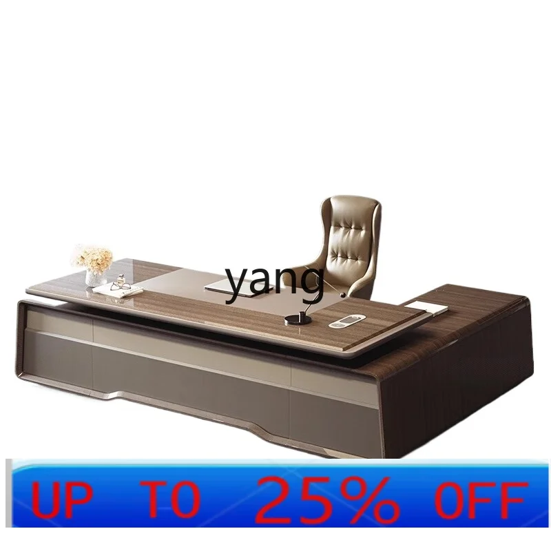 LMM president's desk simple modern high-end company leadership general manager table and chair combination
