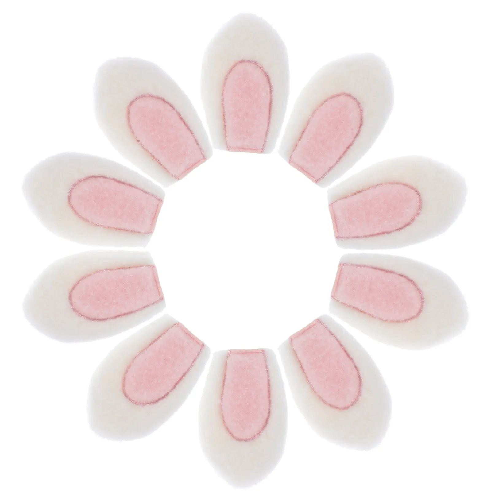 10Pcs Bunny Ears Soft Craft Ear Charms for Stuffed Animal Projects DIY Hairpins Dress-Up Cosplay Aesthetic Decor Amusement Use