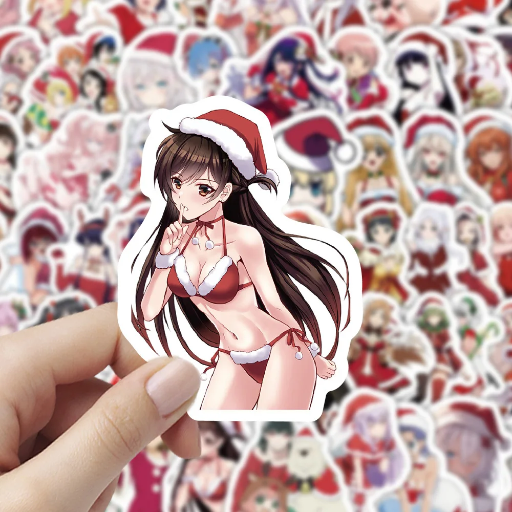 

10/30/60PCS Cartoon Anime Sexy Cute Beautiful Girl Sticker Graffiti Decoration Skateboard Luggage Water Cup Waterproof Decal