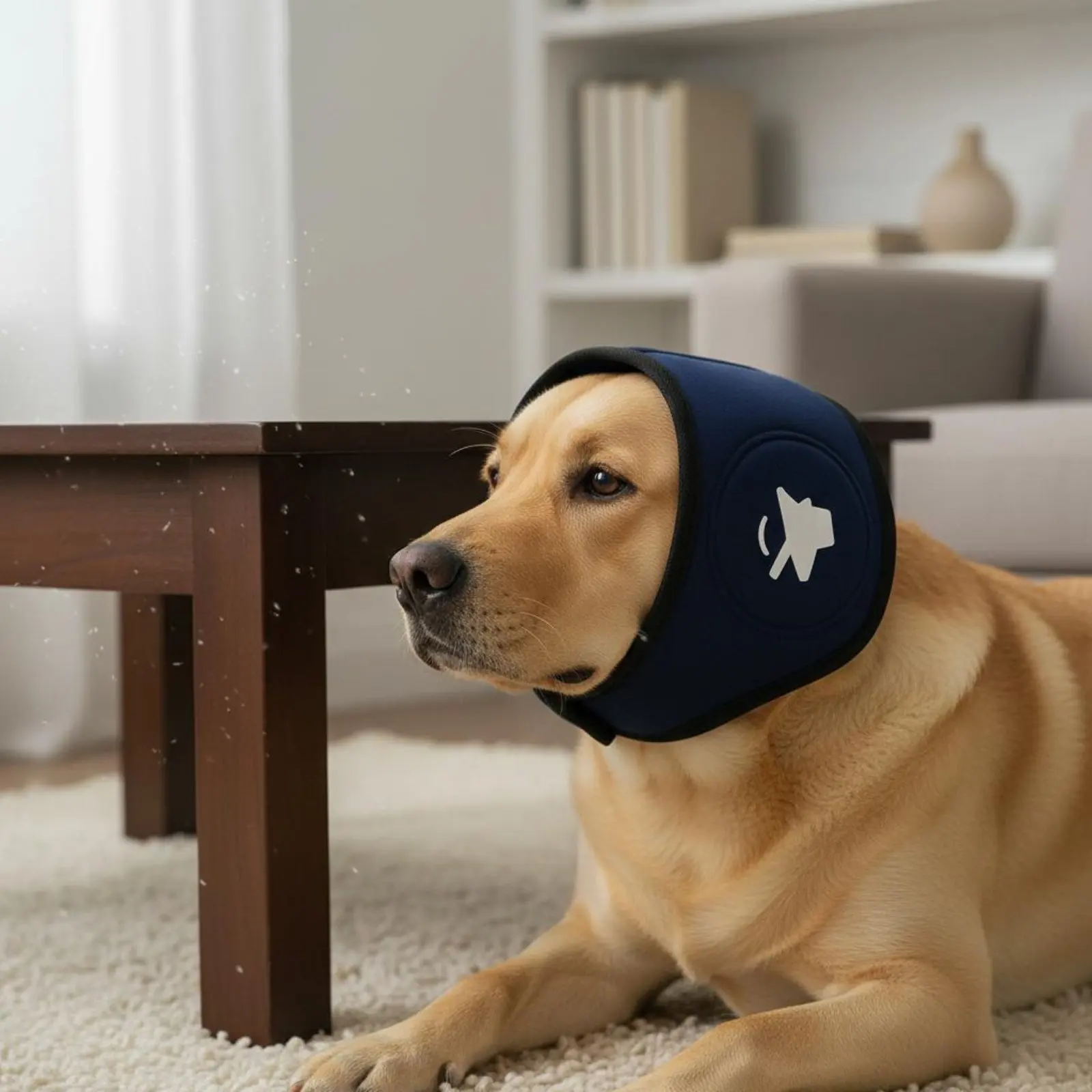 Dog Calming Ear Cover Soft Material Noise Cancelling Dog Head Wrap Pet Care Product for Anxious Companions, Veterinarian Visits