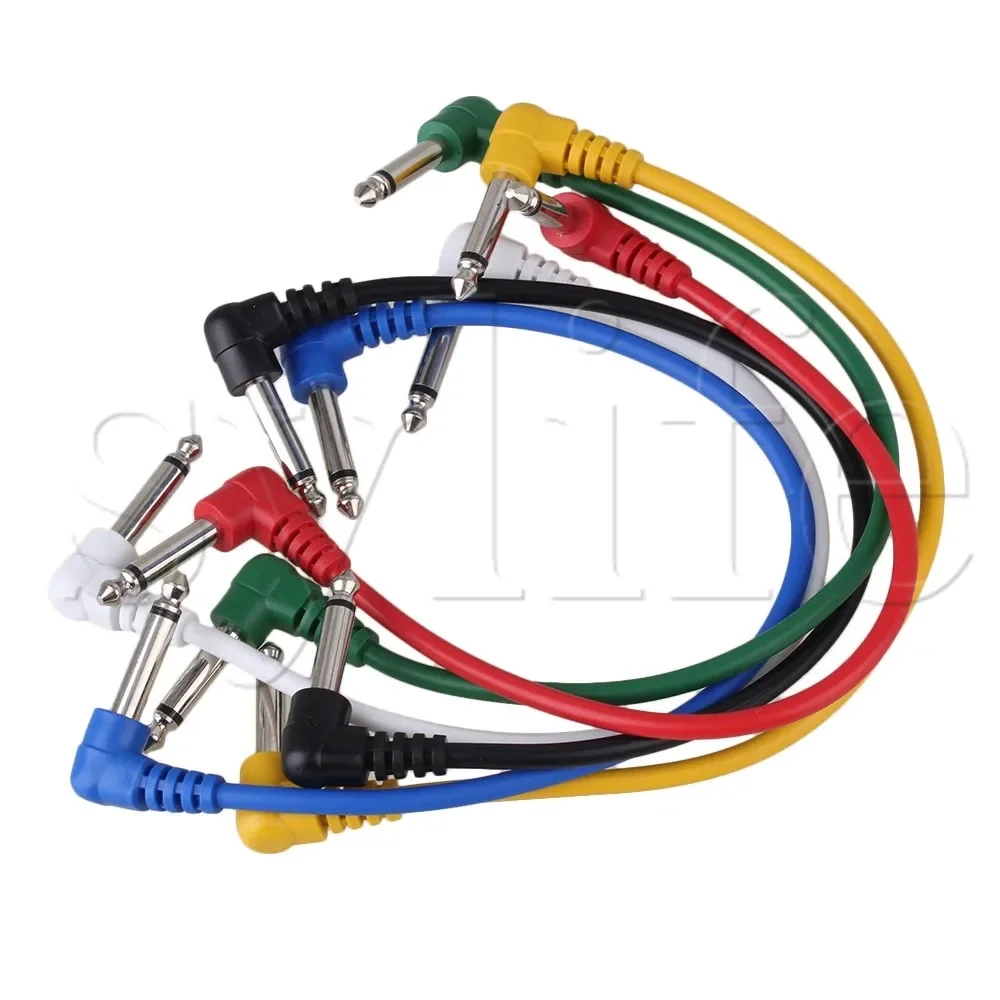 

Набор из 10 красочных патч-кабелей для гитарных педалей — набор разъемов для педалей эффектов 1/4 дюйма