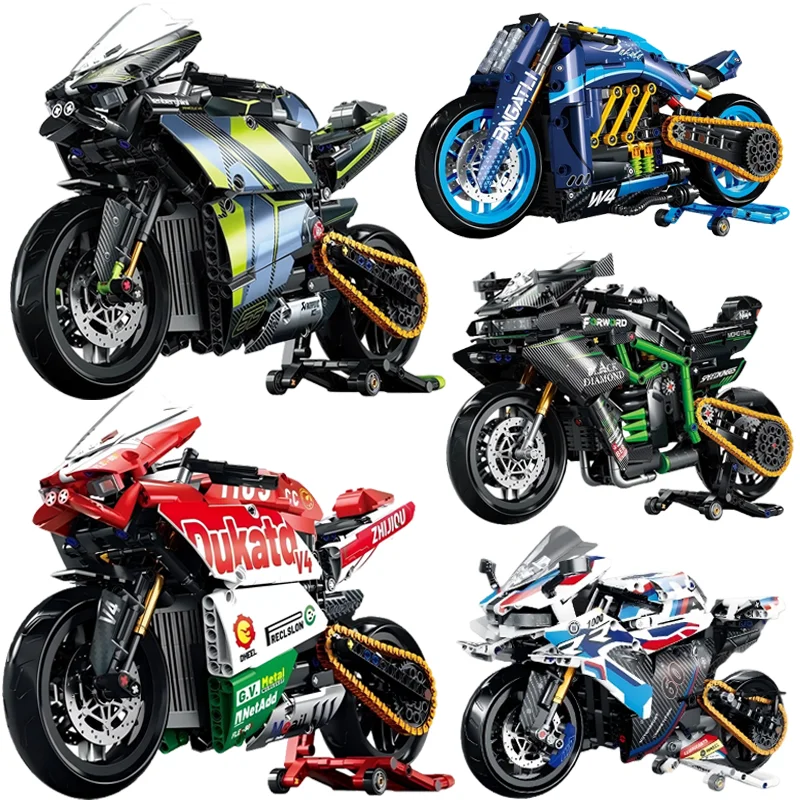 

Various Technical 1:8 1000RR Diavel V4 H5 Sport Hyper Motorcycle Model Building Blocks Construction Bricks Toy Gift for Biker