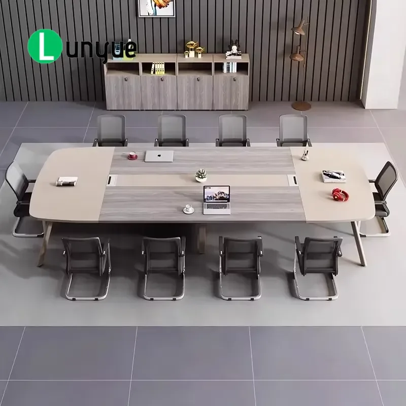Modern Conference Table Office Desk Set Simple Meeting Room Furniture Contemporary Business Workstation for Professional