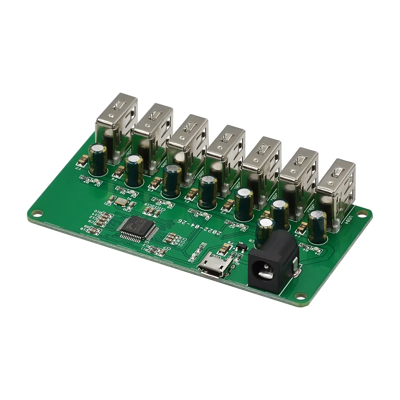 USB HUB Splitter 1 to 7 Port USB Hub Seven Port USB Splitter Module with Power Supply USB 2.0 Expansion