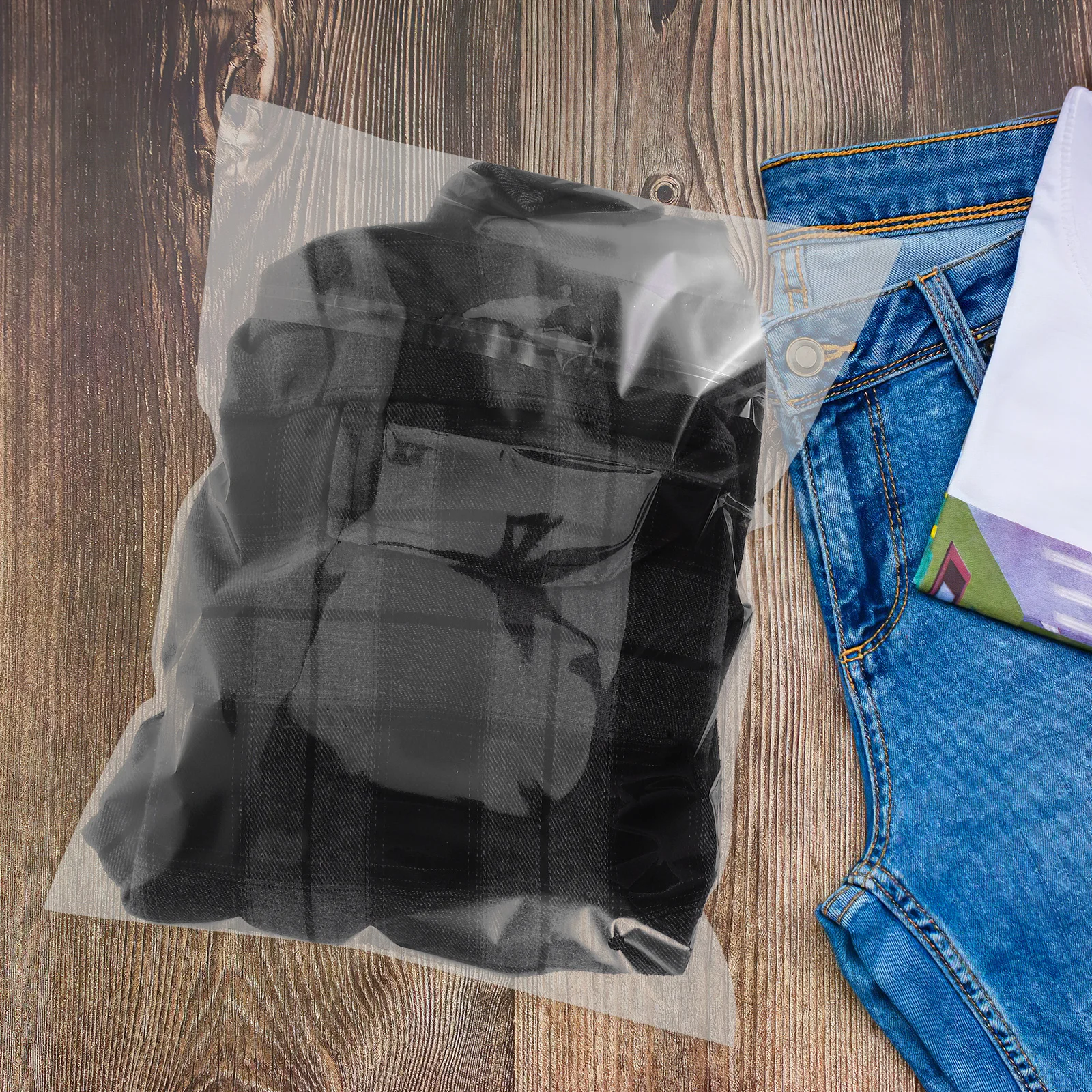 

Self Adhesive Bags Clear Plastic Peel Seal Resealable Opp Bags Dustproof Moisture Resistant For Clothing T-Shirts 25*40Cm