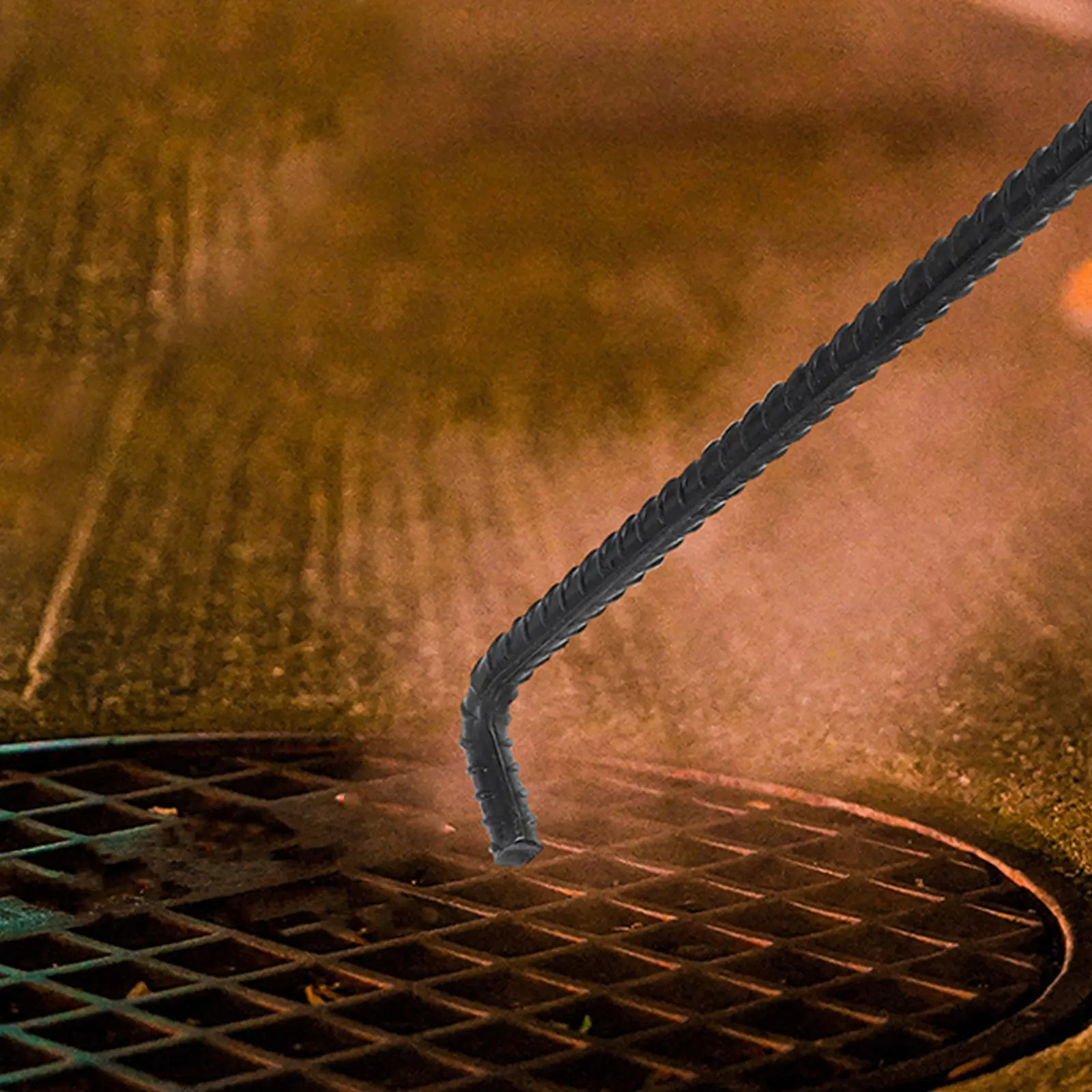Manhole Cover Hook Stainless Steel T Handle Steel Door Lifter Well Lid Hook Drain Grate Lifter Manhole Cover Lifting Device