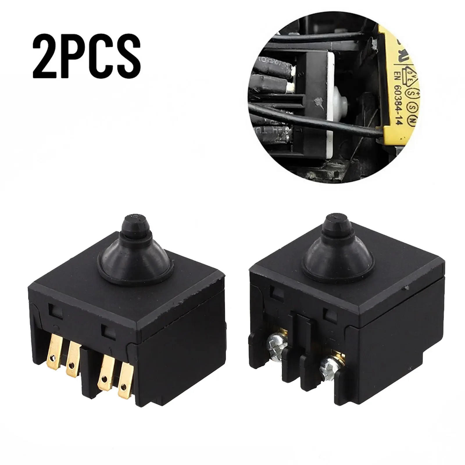 2 Stuks Vervanging Drukknop Voor Haakse Slijper 100 Polijstmachine Accessoire Voor 100 Mm 4 "Type Haakse Slijper