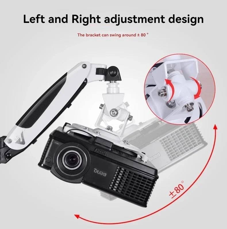 

220v Electric Wall-hanging Ceiling Universal Projector Bracket Pneumatic Telescopic Aluminum Alloy Material Suitable For Epson P