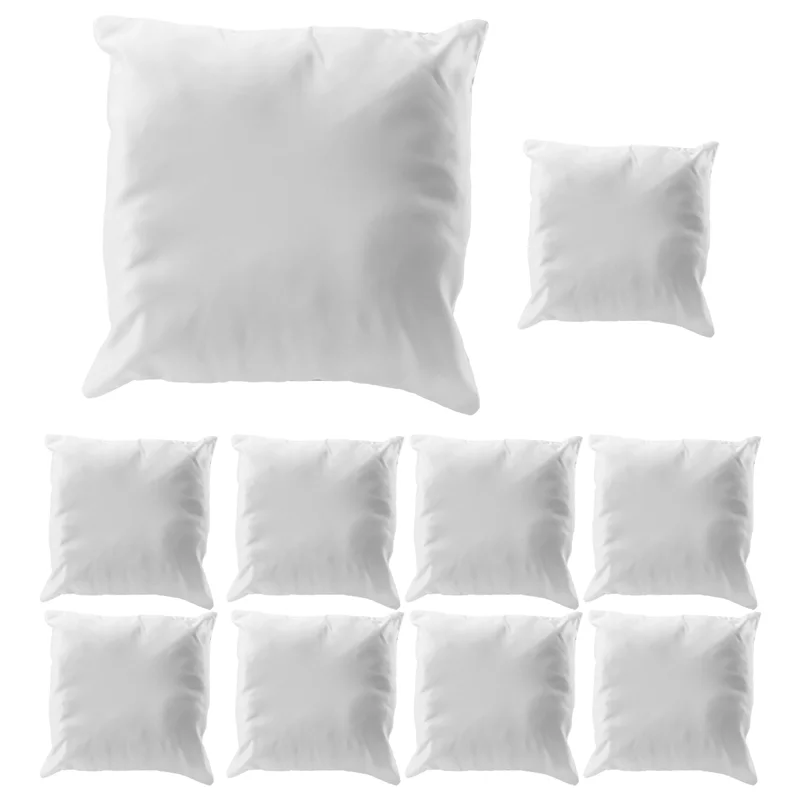 

AX83-40X40 White Plain Sublimation Blanks Pillow Case Cushion Cover Pillowcase For Heat Transfer Press As DIY Gift 10Pcs