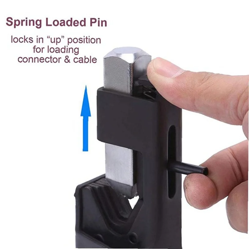 أدوات يدوية، أداة تجعيد عروة الكابل، أداة تجعيد كابل لحام الأسلاك الطرفية للبطارية AWG 6 إلى 3/0 متينة #2