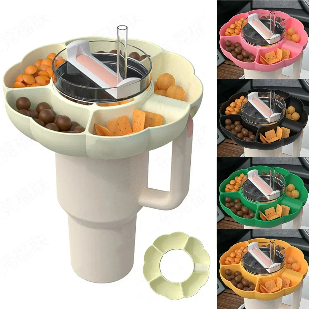 1 PCS Snack Bowl for Stanley 40 oz Tumbler with Handle, Tumbler Snack Tray Compatible for Stanley Cup 40 oz with Handle