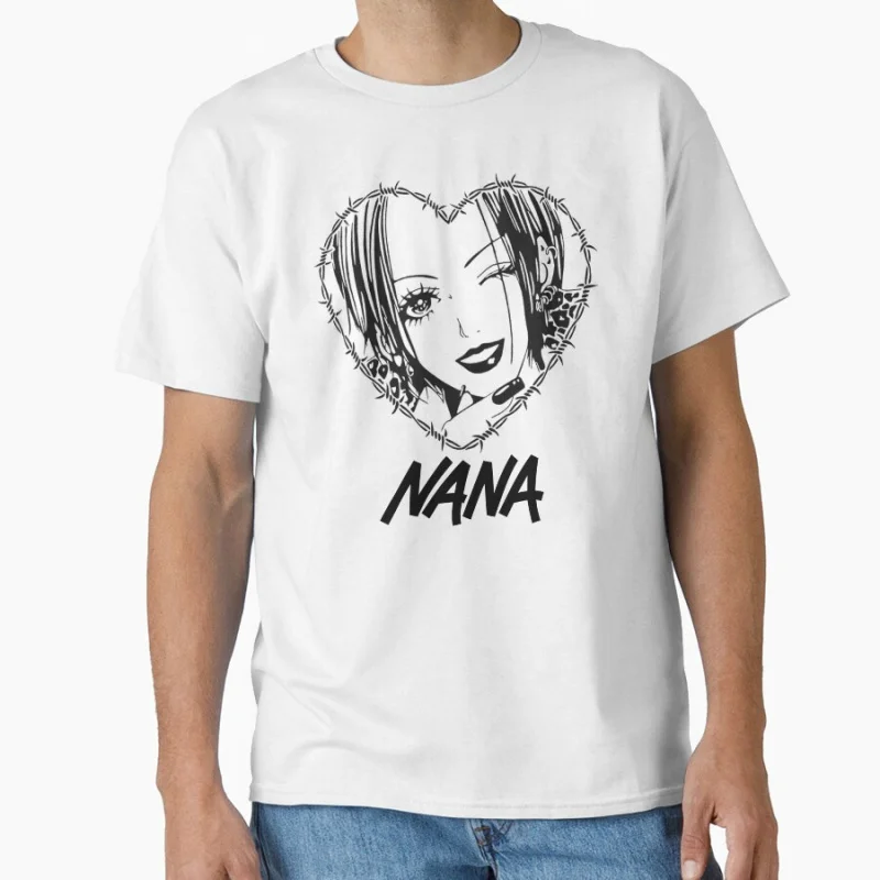 

Nana 1027 The Black Stones Punk Band Anime T shirt for man Large size Tops Manga Graphic Print Y2k Clothes Cartoon Tee