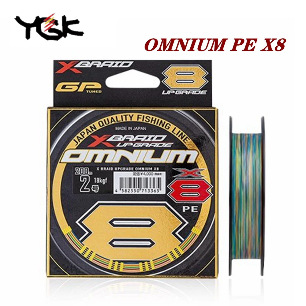 

Оригинальная леска YGK X-BRAID UPGRADE X8 OMNIUM 150 м/200 м/300 м # 0.6- # 10 6,4–6 кг SEA японская леска PE леска