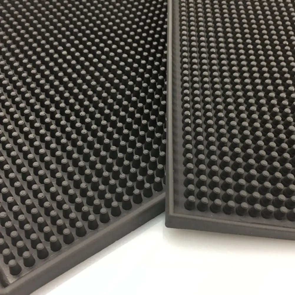 1Pcs Silicone Drain Pad Non-Slip Drying Mat for Fruits Vegetables Tableware Bar Counter Deep Grooves Air Circulation Heat