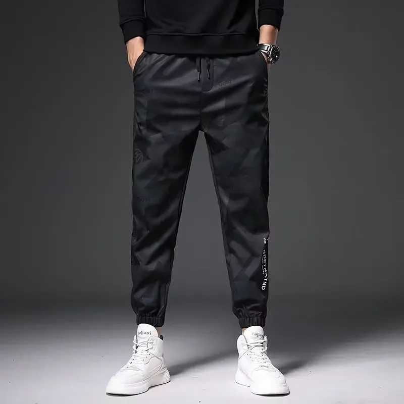 Casual pants, trendy brand, summer thin camouflage pants, loose and versatile, trendy ankle binding sports workwear pants