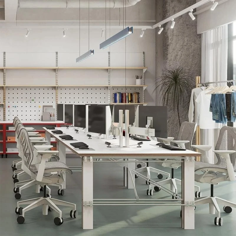 

Birch Ocean Board Optical Axis Stainless Steel Office Computer Desk