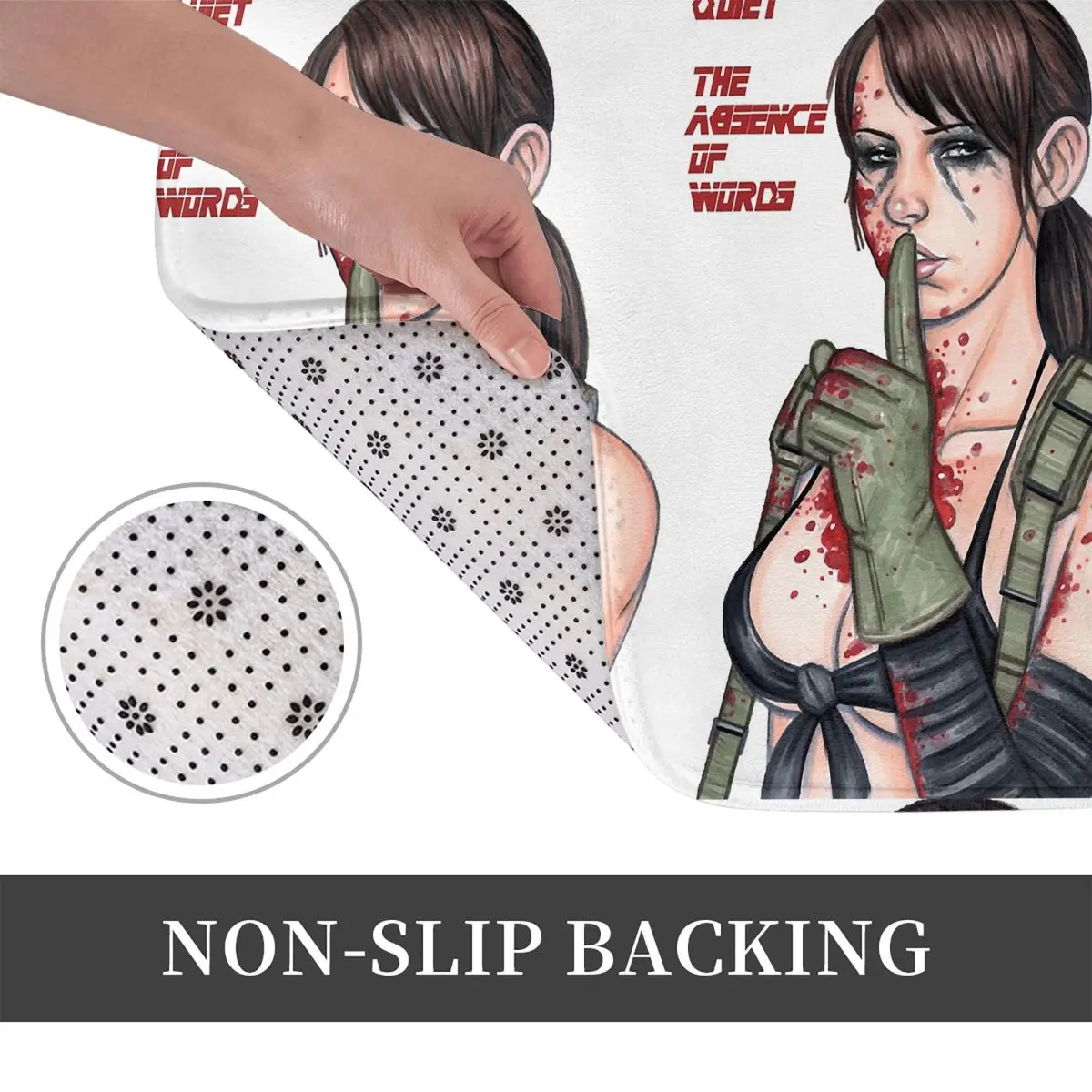 Metal Gear Solid Game Quiet Anti-slip Doormat Floor Mat Washable Carpet Rug for Kitchen Entrance Home Bedroom Footpad Mats