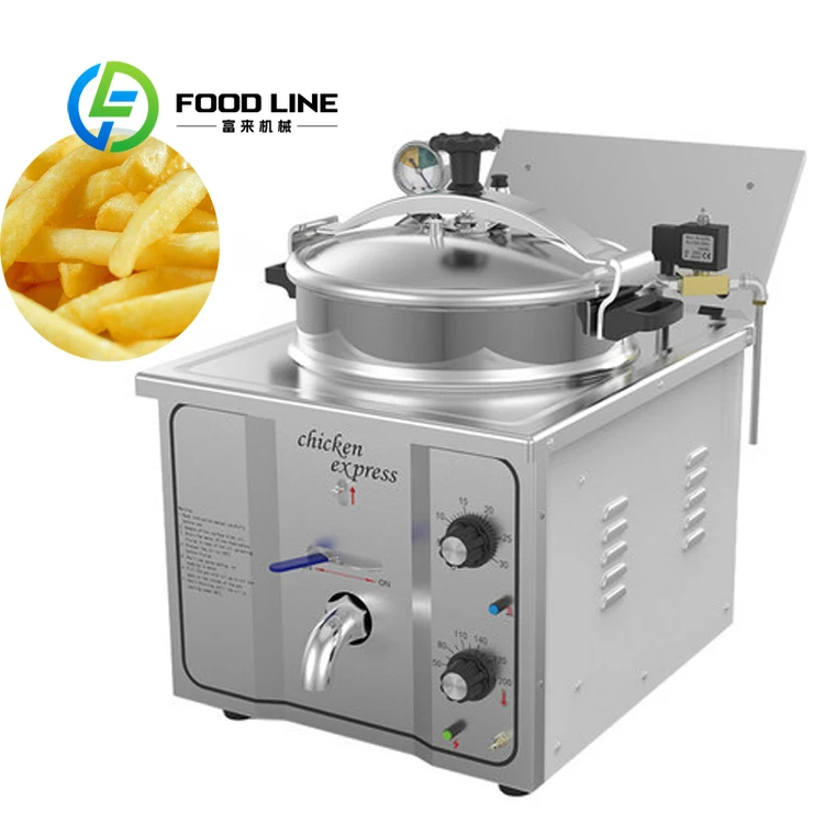 آلة مقلاة الدجاج السريعة التجارية ذات الأداء المستقر للبيع الساخن #4