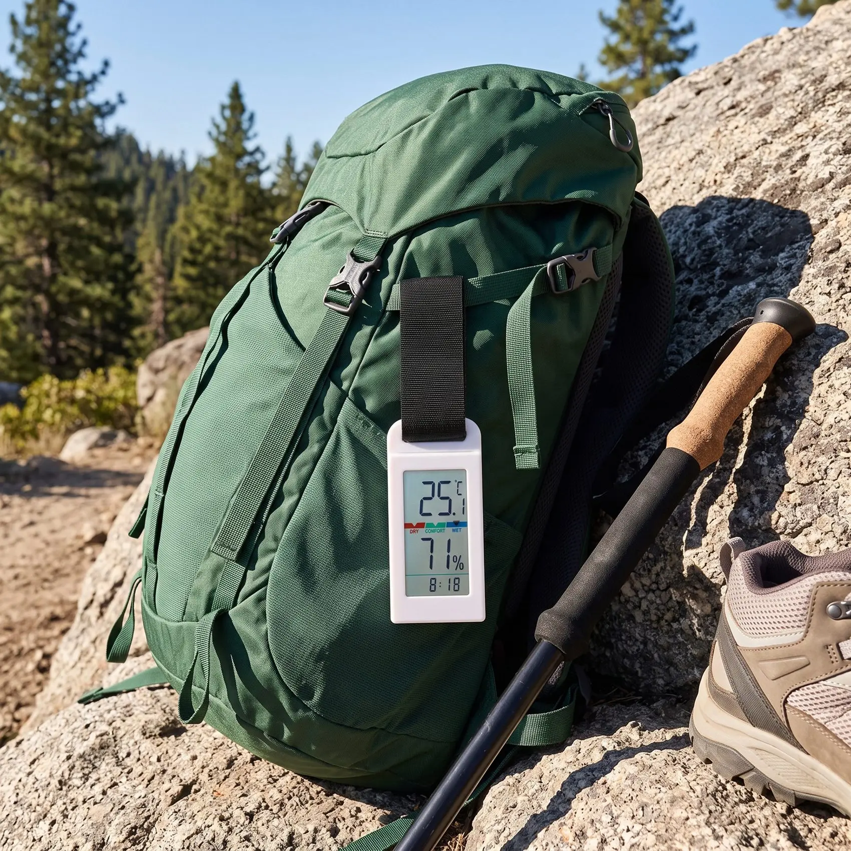 【THANKSGIVING DAY】Mini Hydrothermograph LCD Display Camping Temperature And Humidity Meter Mountaineering Vehicle Sensor Indoor