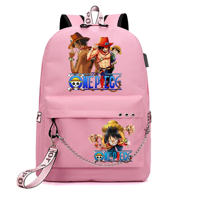 One Piece New Cartoon Student Schoolbag Cute Casual and Lightweight Shoulder Pad Waterproof Stain-Resistant Backpack