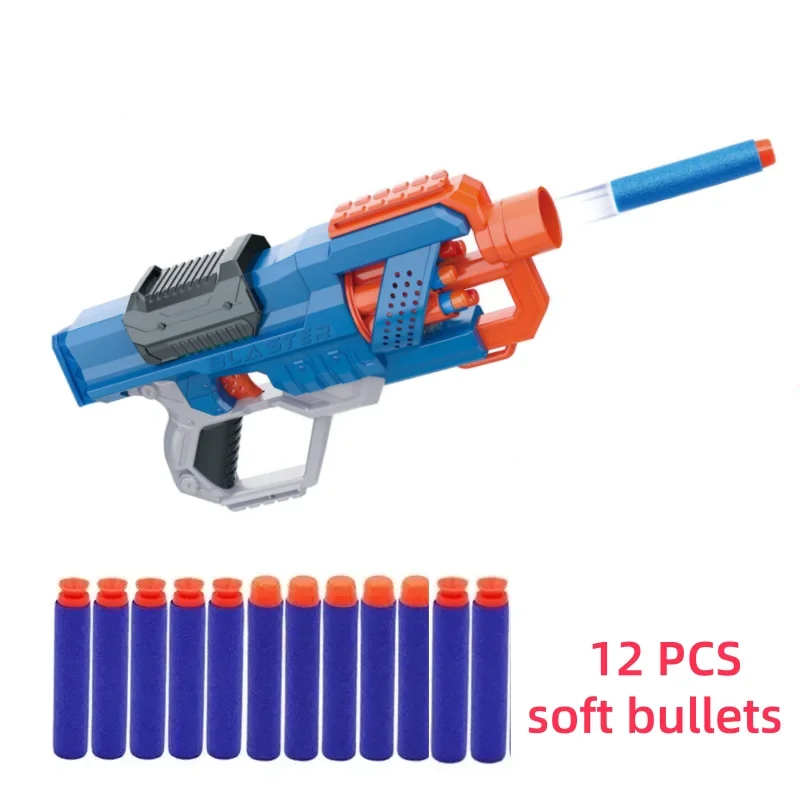 Kids Soft Bullets Guns Toy For Boy Adult Manual Foam Bullet Pistol Foam Darts Gun Toys Weapon Children Outdoor Shooting Game