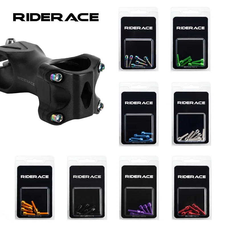 6 Stücke Fahrradlenkerschrauben M5 * 18 MM legierter Stahl Titanbeschichtete bunte Schrauben Mountainbike Lenker Vorbau Riser Schraube