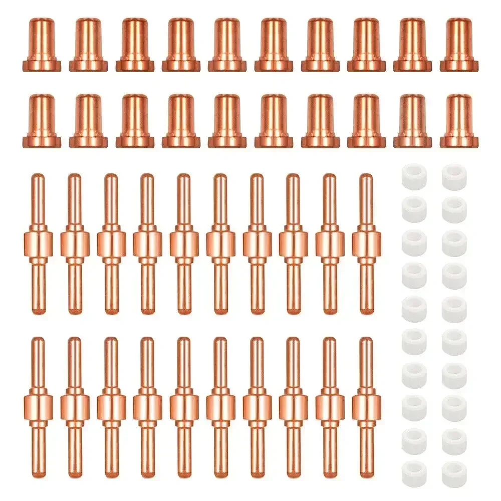 PT31 Torch Accessories, 60Pcs Plasma Cutter Nozzle Tips, Premium Copper Material, Suitable for LG40 CUT40