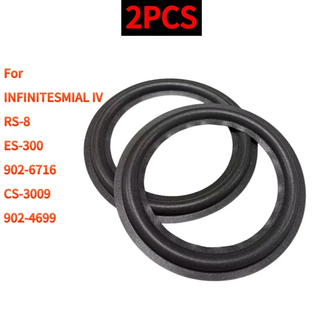 For Infinity RS-8 ES-300 INFINITESMIAL-IV 902-6716 CS-3009 902-4699 Speaker Foam Repair Folding Edge Ring （2PCS）