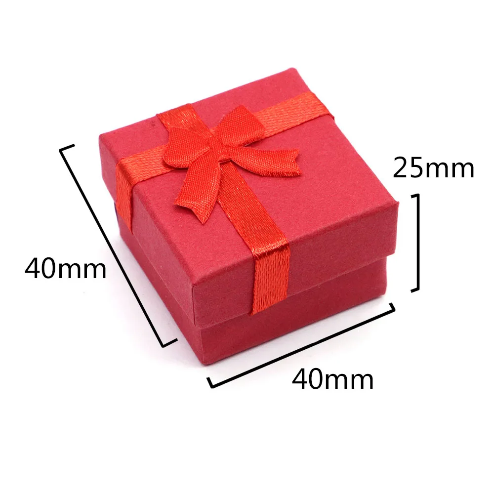 40*40*25mm Fashion Jewelry Earrings Pendant Ring Box Rectangular Package Gift Boxs