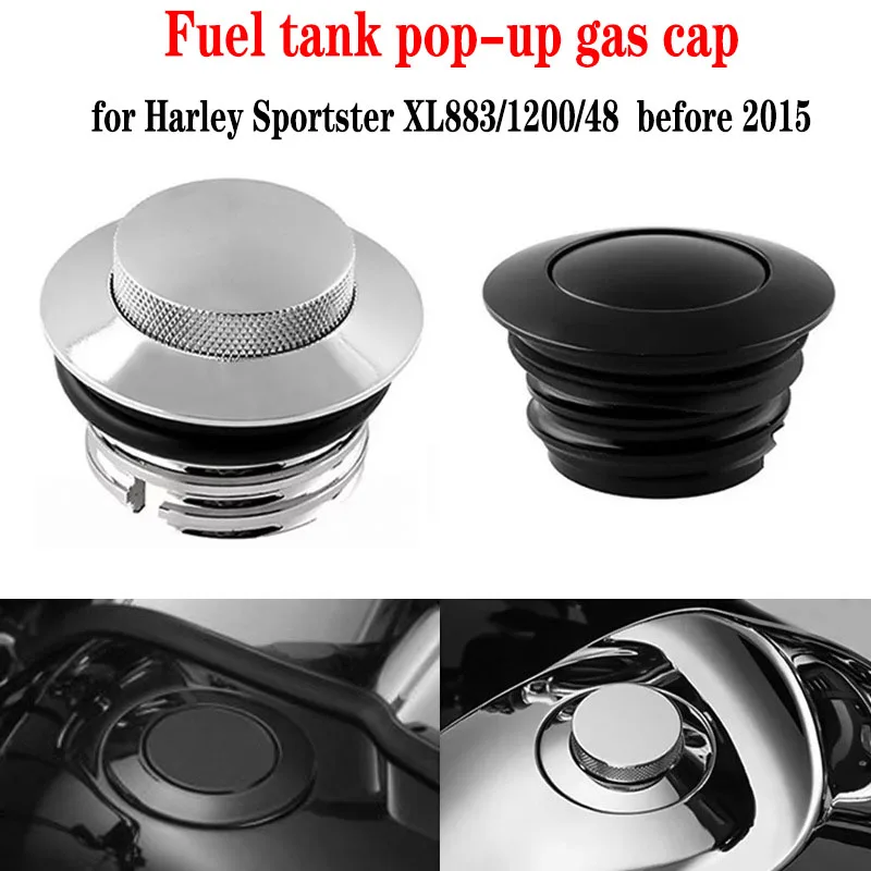 Motorcycle Modification Accessories for Harl-ey Modified Push-type Fuel Tank Cap CNC Fuel Tank pop-up Gas Top Cover