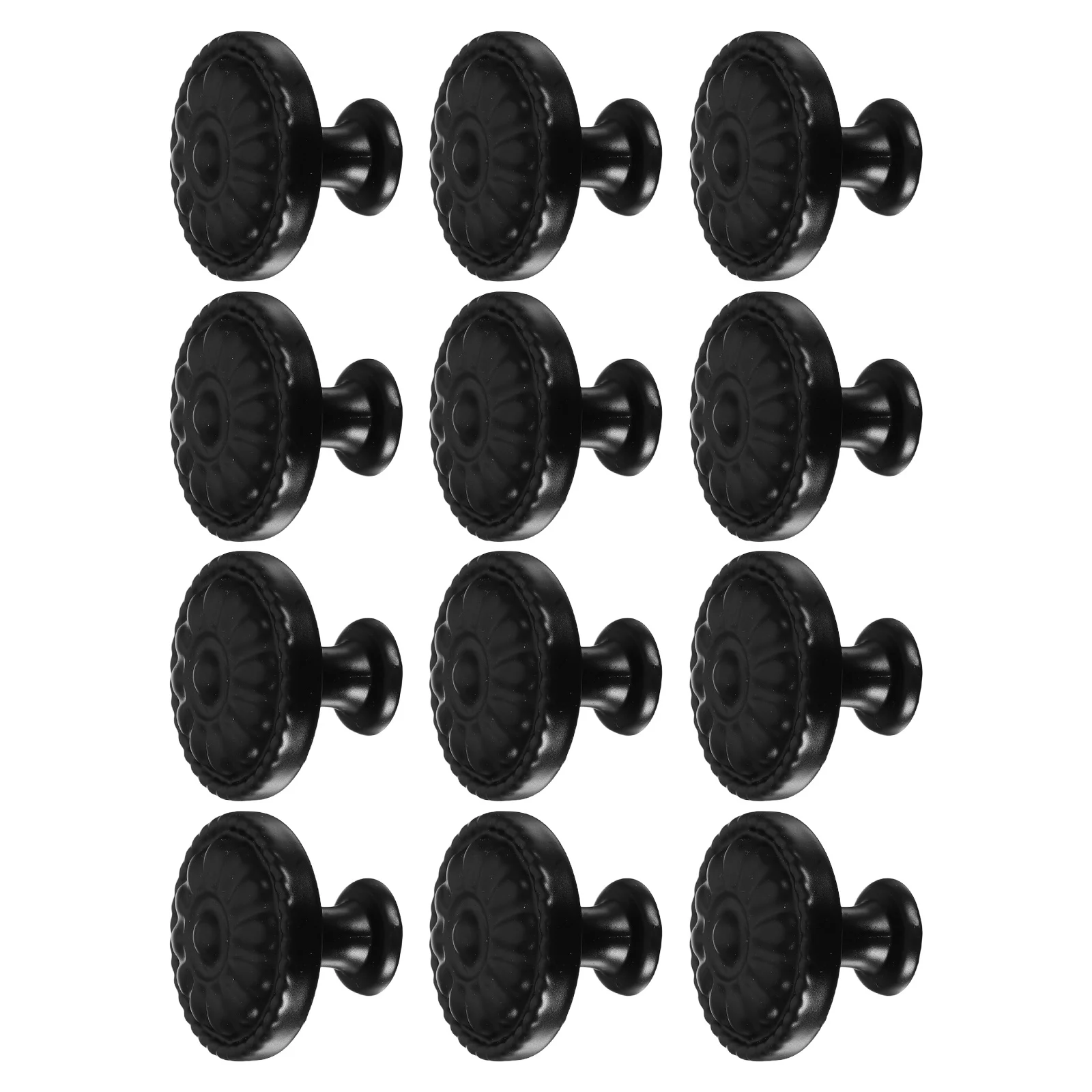 

1Set Aluminum Alloy Flower Drawer Pulls Black Modern Solid Handles for Kitchen Bedroom Office Cabinet Furniture