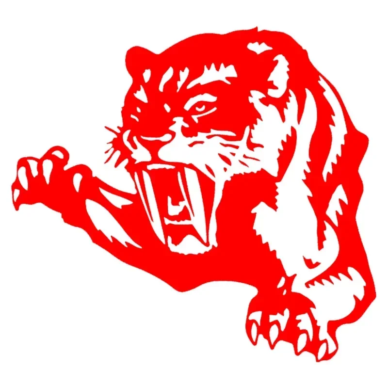 Car Sticker Various Sizes Vinyl Saber-toothed Tiger Waterproof Removable Decal Self-adhesive Car Auto Stickers,30cm*26cm