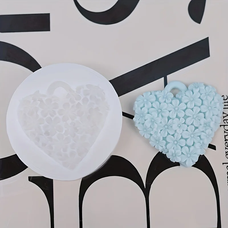 Lavender Gypsum Flower Listing Mold DIY Car Pendant Wardrobe Diffuser Stone Flake Candle Silicone Mold for Aromatherapy Plaster