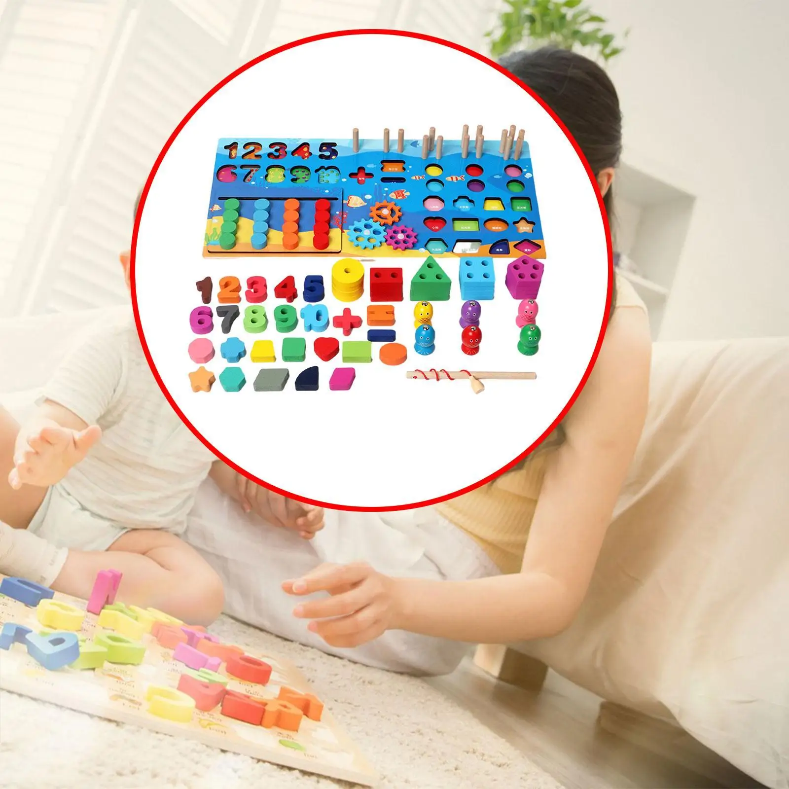 Drewniane puzzle sortujące zabawki Montessori Drewniane zabawki dla małych dzieci dla chłopców i dziewcząt