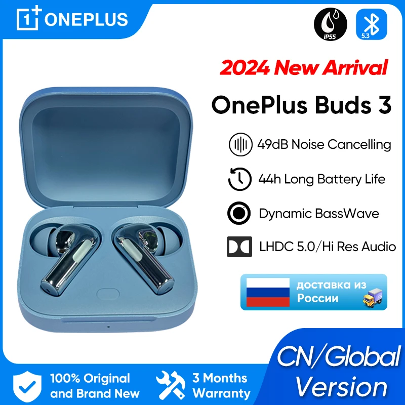 2024 New Global Version Oneplus Buds 3 TWS Bluetooth Earphone 49dB Active Noise Cancelltion Wireless Headphone For Oneplus 12