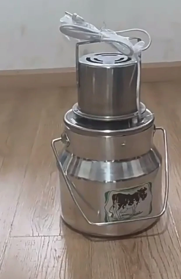 

Electric Aluminum Butter Churn / Milk Mixer with Stainless Steel Lid
