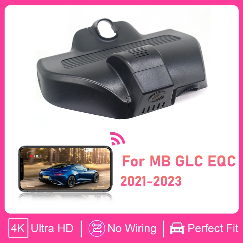 For Mercedes-Benz EQC400 4matic GLC 300 L 4matic 2019-2022 Plug and play Car DVR Wifi Video Recorder Camera,Dash Cam 4K 2160P