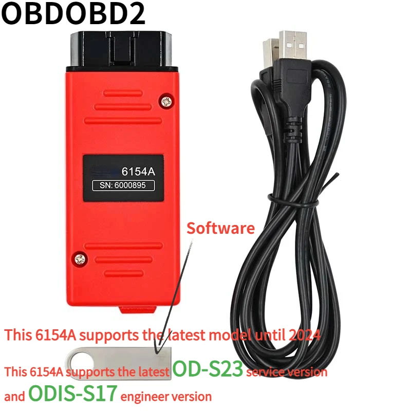 2024NEW OD-S 9.10 For VNCI 6154A Support CAN FD DoIP Protocol and Online Functions Original Driver Cover SVCI Diagnostic Tool