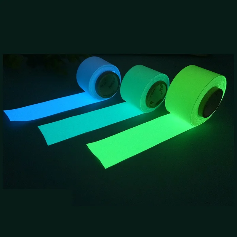 3cm x 1m guanti In tessuto fluorescente luminoso cappelli spettacoli teatrali abbigliamento incandescente nel nastro di avvertimento scuro