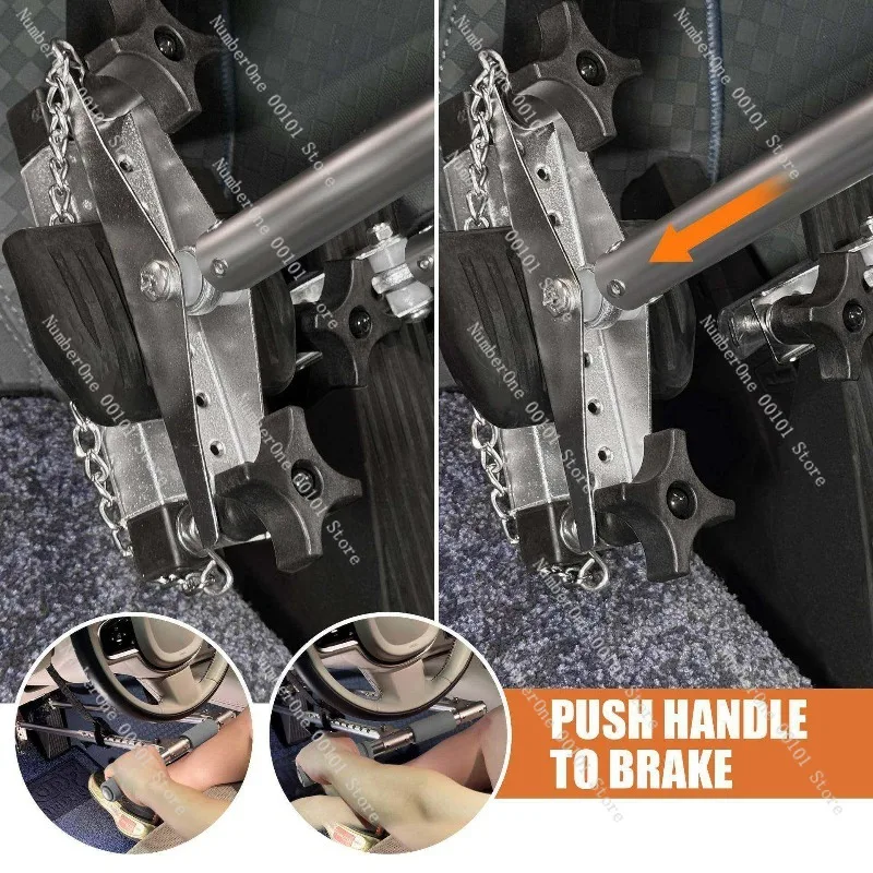 

Automotive manual devices for disabled drivers, portable manual driving assistance for disabled drivers