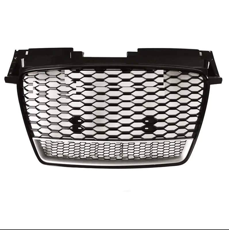 FRONT MESH TTRS STYLE BUMPER HOOD HEX GRILLE BLACK FOR AUDI TT 8J 2007 08 09 10 11 12 13 2014