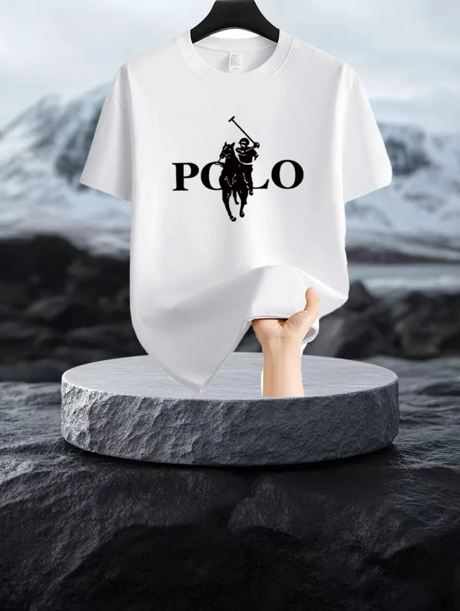 

Свободная и многофункциональная дышащая футболка с круглым воротником, новинка 2026, модная брендовая мужская деловая повседневная футболка с короткими рукавами